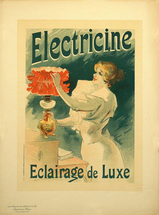 Original Maitres de L'Affiche Poster Pl 55 Electricine by Lefevre 1897