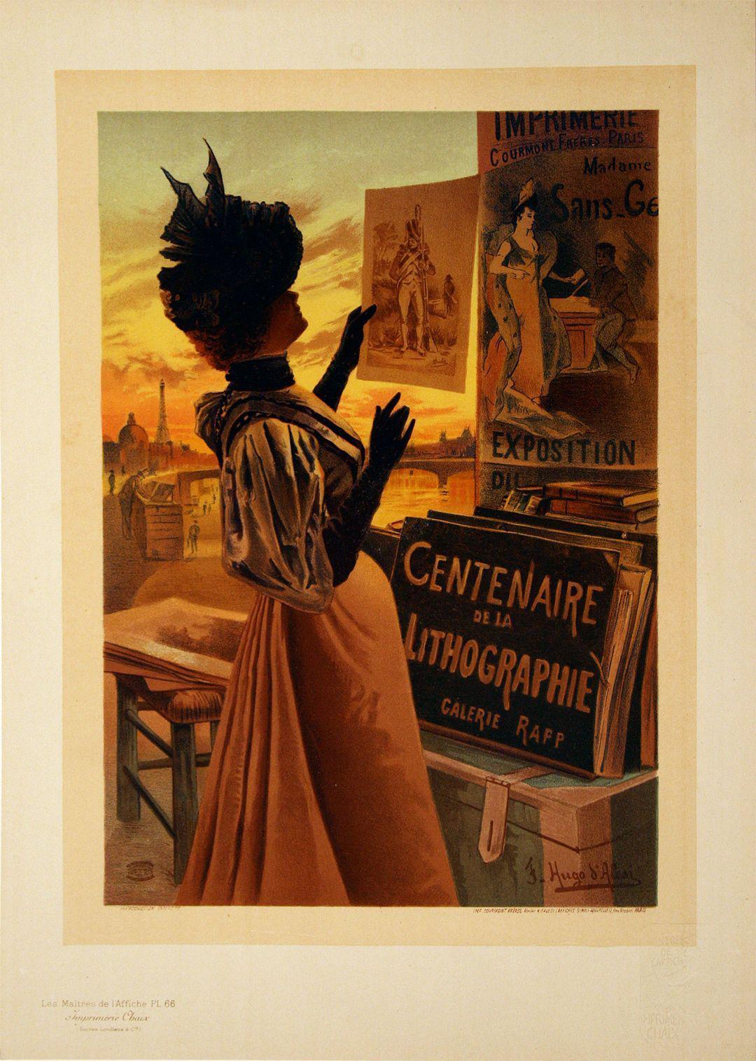 Original Maitres de L'Affiche Poster PL 66 Centenaire de Lithographie by Hugo d'Alesi
