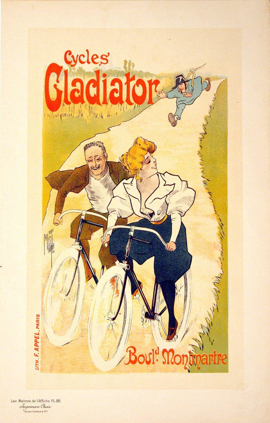 Original Maitres de L'Affiche Poster PL 86 Cycles Gladiator by Misti