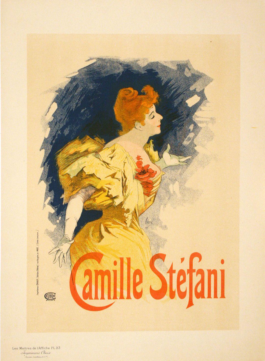 Maitres de L'Affiche Plate 93 Camille Stefani by Jules Cheret 1896 Original