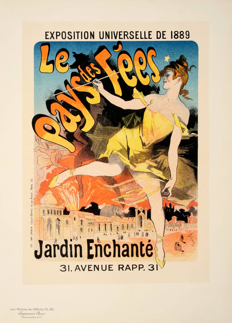 Original Maitres de L'Affiche Poster PL 181 by Jules Cheret - Le Pays des Fees