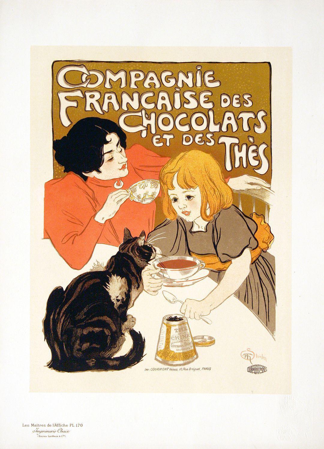 Original Maitres de L'Affiche Poster PL 170 - Compagnie Francaise des Chocolats et des Thes by The'ophile Steinlen