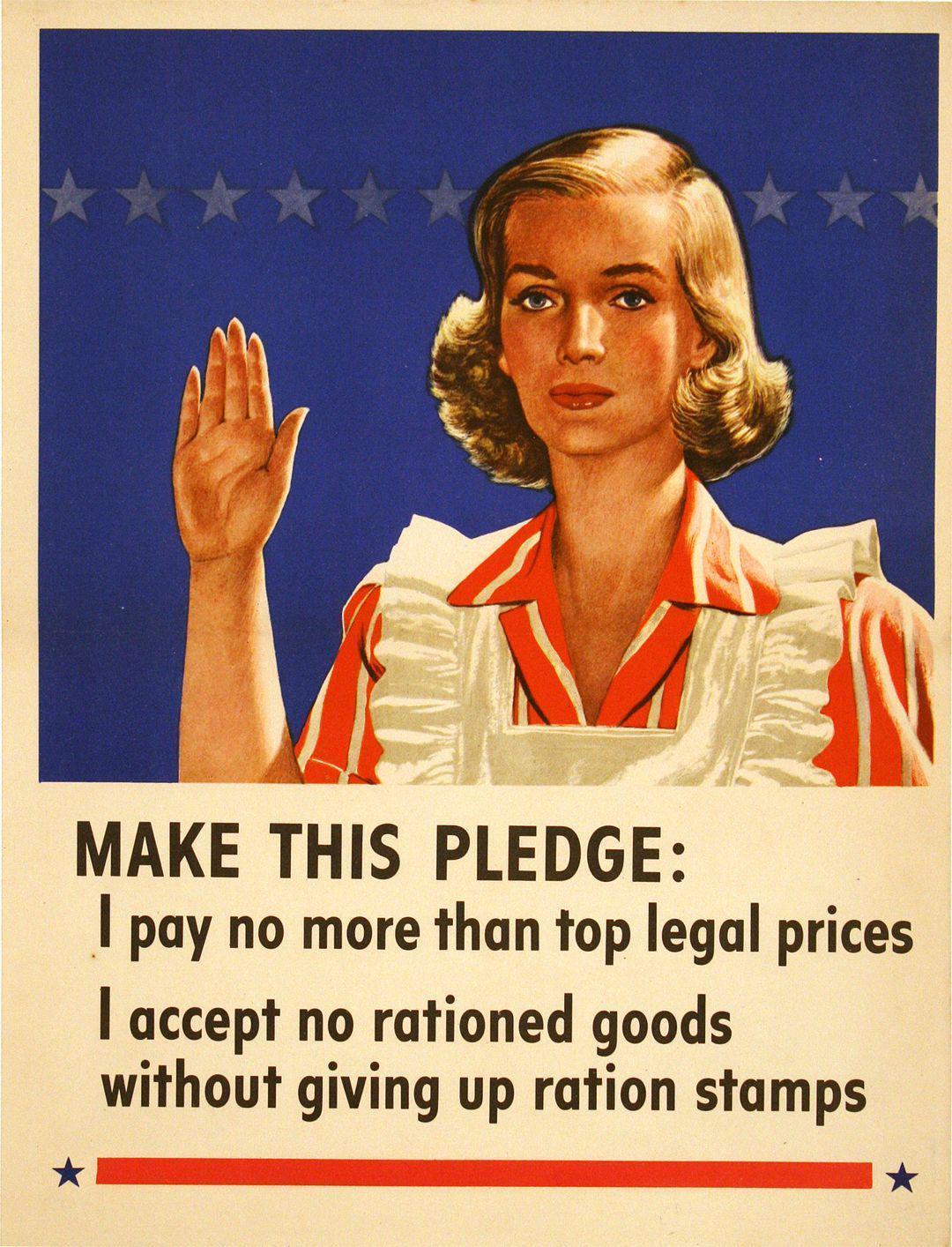 Authentic World War II American Poster - I Make This Pledge by Frederick Cooper