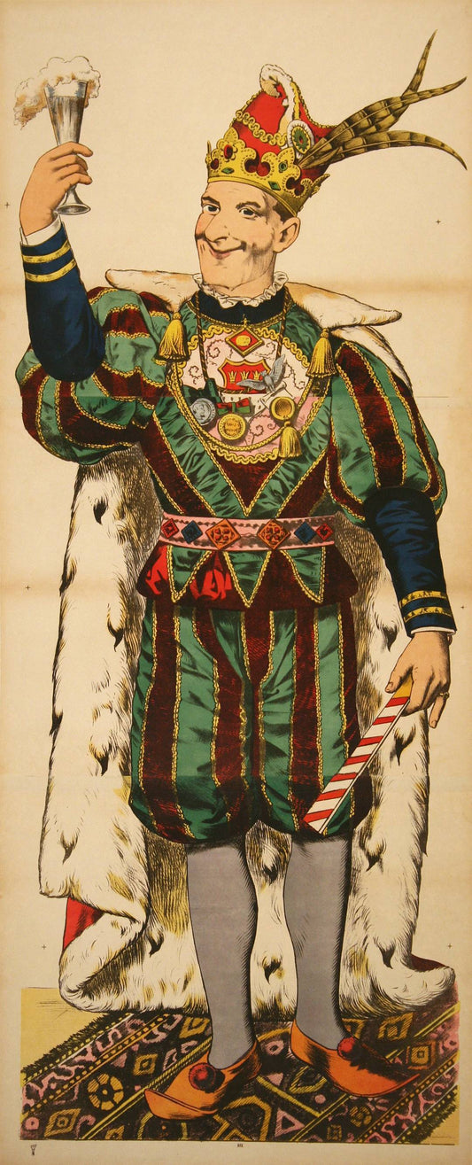 Original c1880 Vintage Poster - Man With Beer 181 - Wissembourg Collection