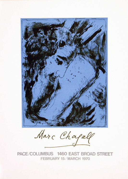 Marc Chagall Pace Columbus Gallery Poster 1970 Original