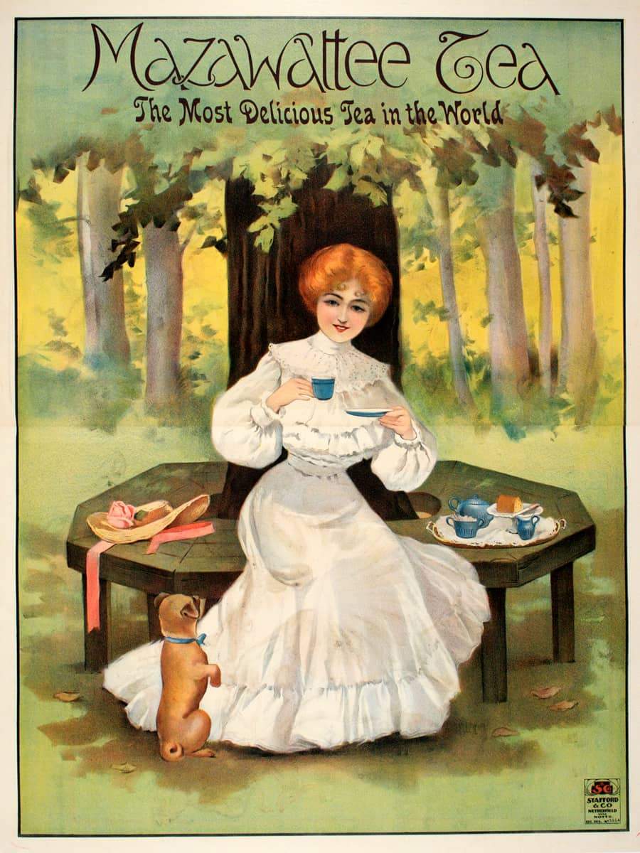 Original 1920s British Mazawattee Tea Poster