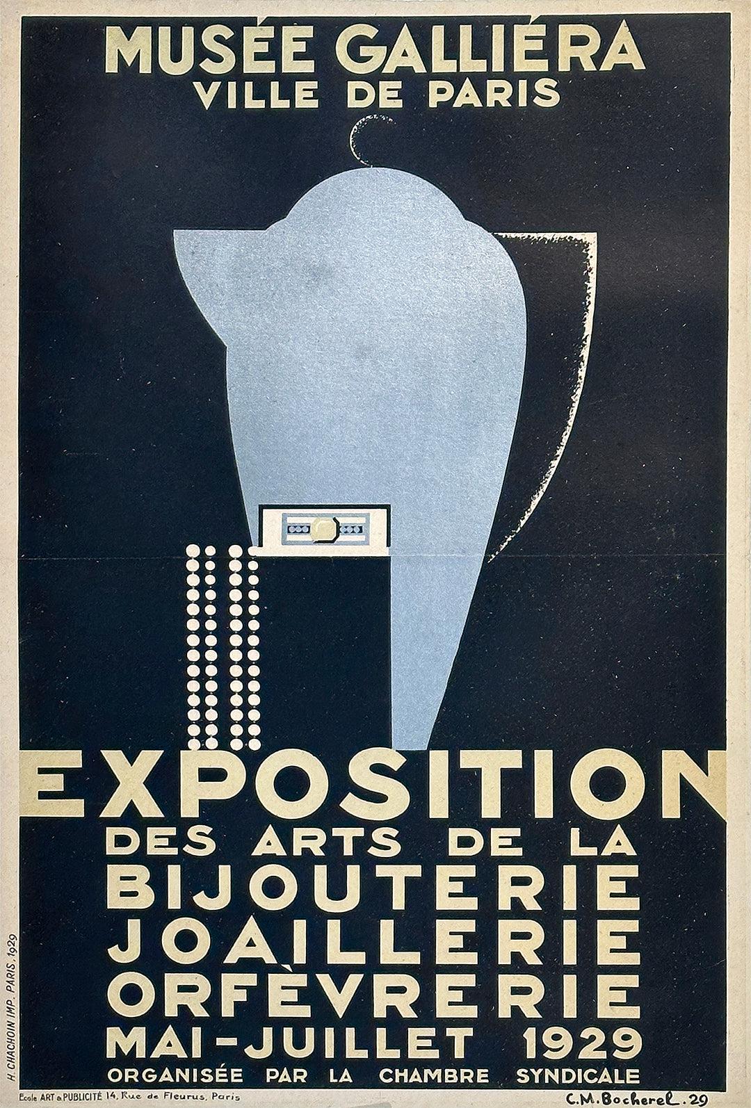 Original Vintage Art Deco Paris Museum Poster by Bocherel 1929