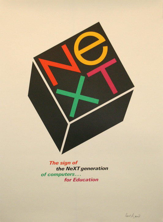 Original Paul Rand Vintage Poster for NeXT Computers 1986