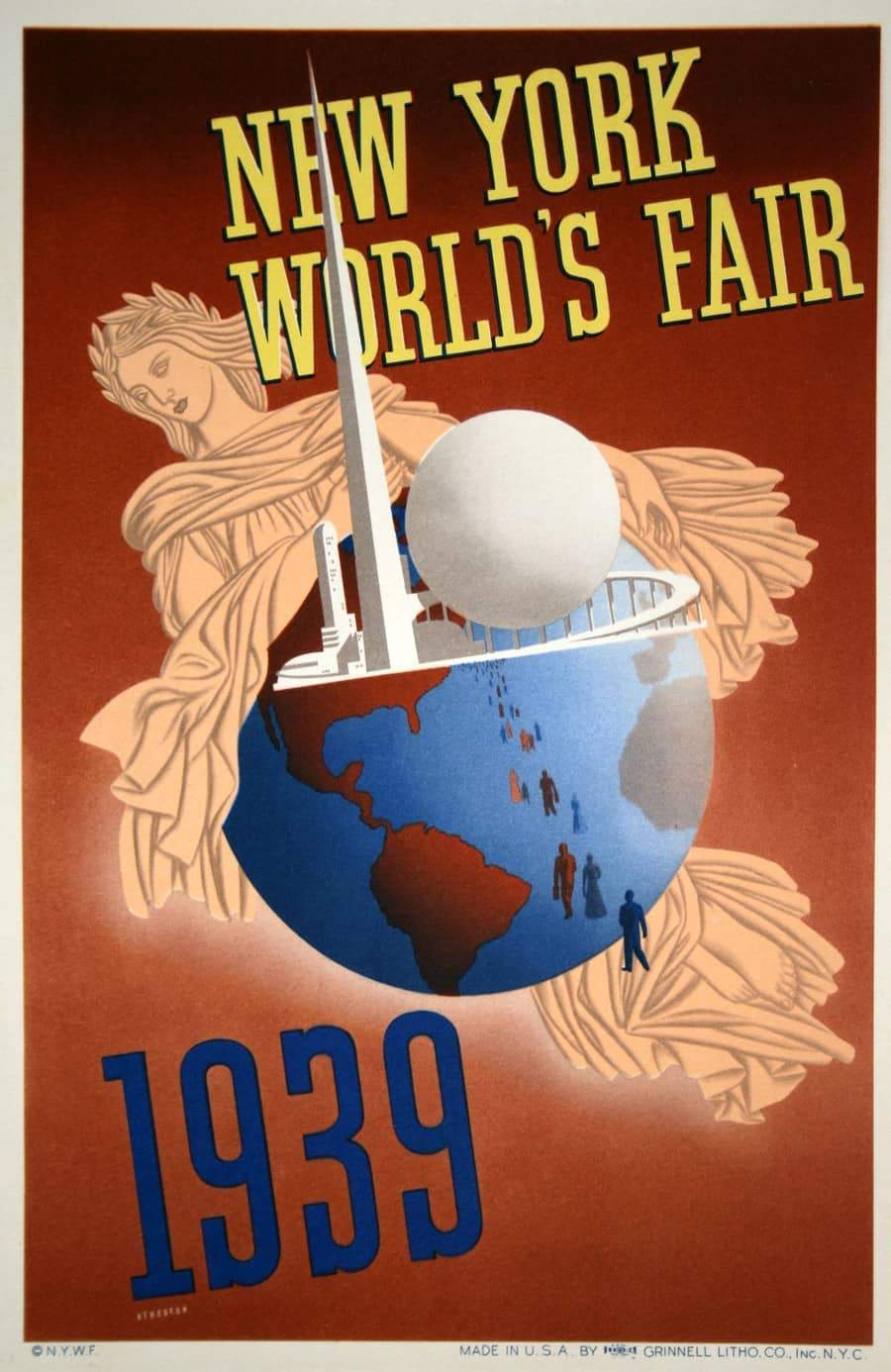 Original 1939 New York World's Fair Poster by  John Atherton