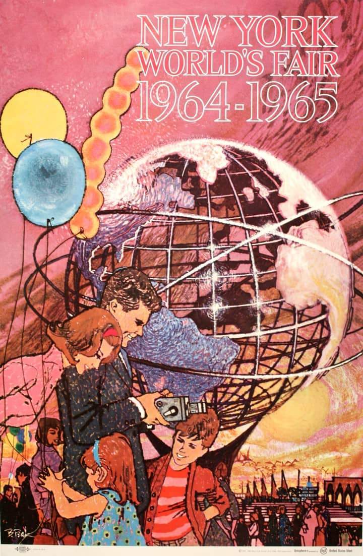 Original Vintage Poster for New York World's Fair 1964-1965 by Bob Peak