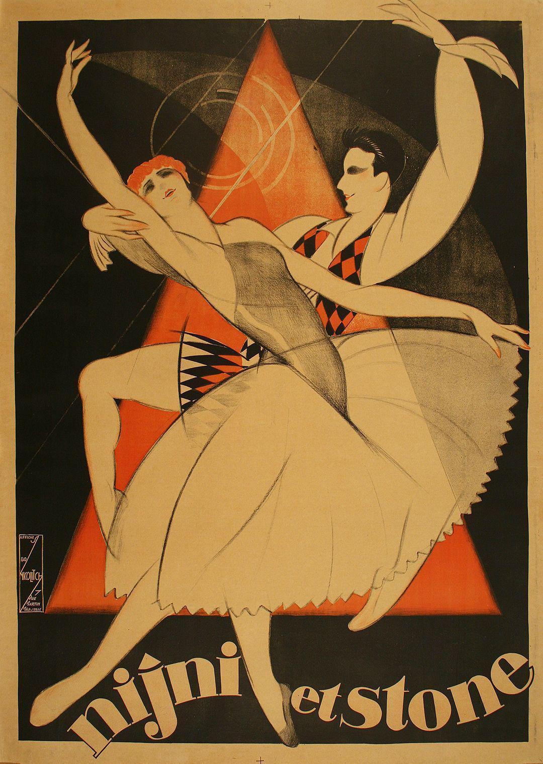 Original Nijni et Stone Ballet Poster c1935 by Nicolitch