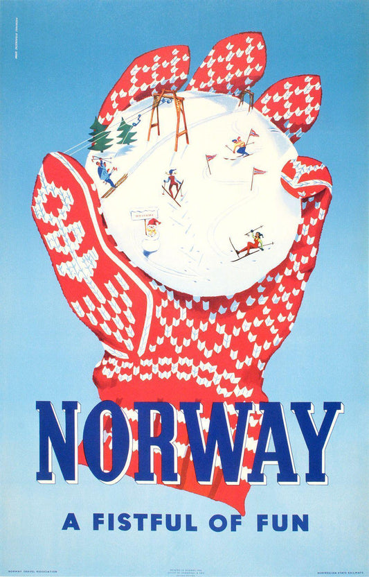 Original Poster 1956 Norway - A Fistful of Fun by Inger Skjensvold Sorensen