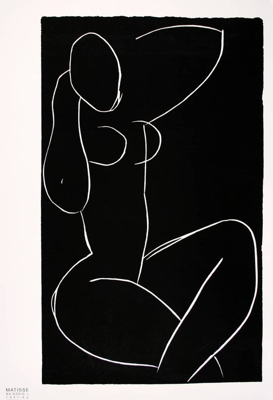 Nu Assis Vintage Print by Henri Matisee  - Later Issue 1989