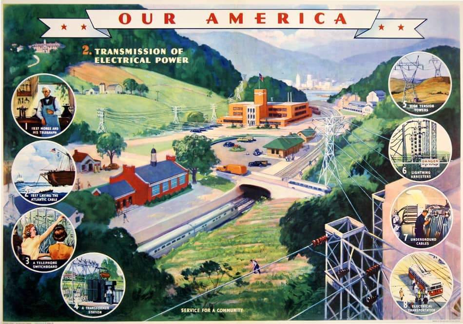 Our America - Electric Power 2-Poster-The Ross Art Group