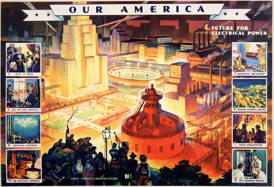Our America - Future Electric #4 Original Poster for Coca Cola 1942