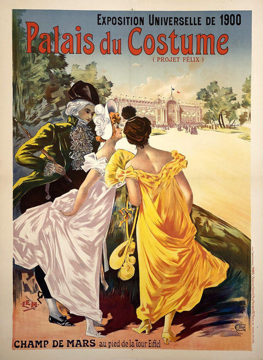 Original Palais du Costume - Exposition Universelle de 1900 Poster by Lem