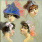 Original Pastel Painting of 4 Females by Jules Cheret 1910