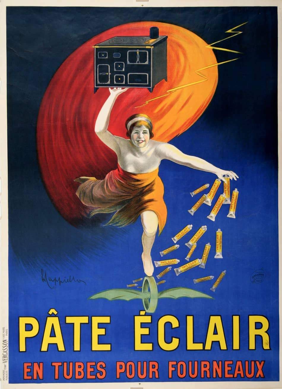 Original Leonetto Cappiello Poster 1912 - Pate Eclair Stove Polish