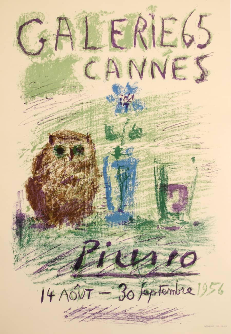 Pablo Picasso Poster for Cannes Galerie 65 1956
