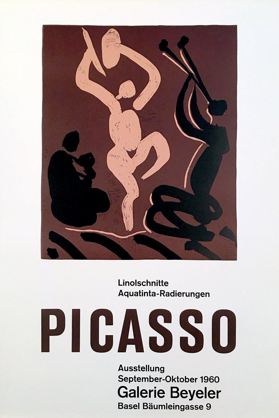 Pablo Picasso Original Vintage Gallery Poster Galerie Beyeler 1960