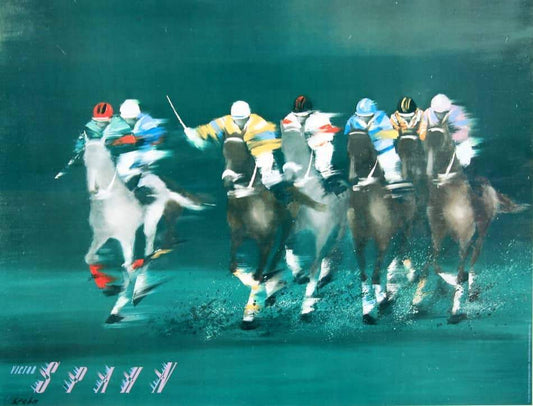 Original Poster by Victor Spahn - Polo Players c1985