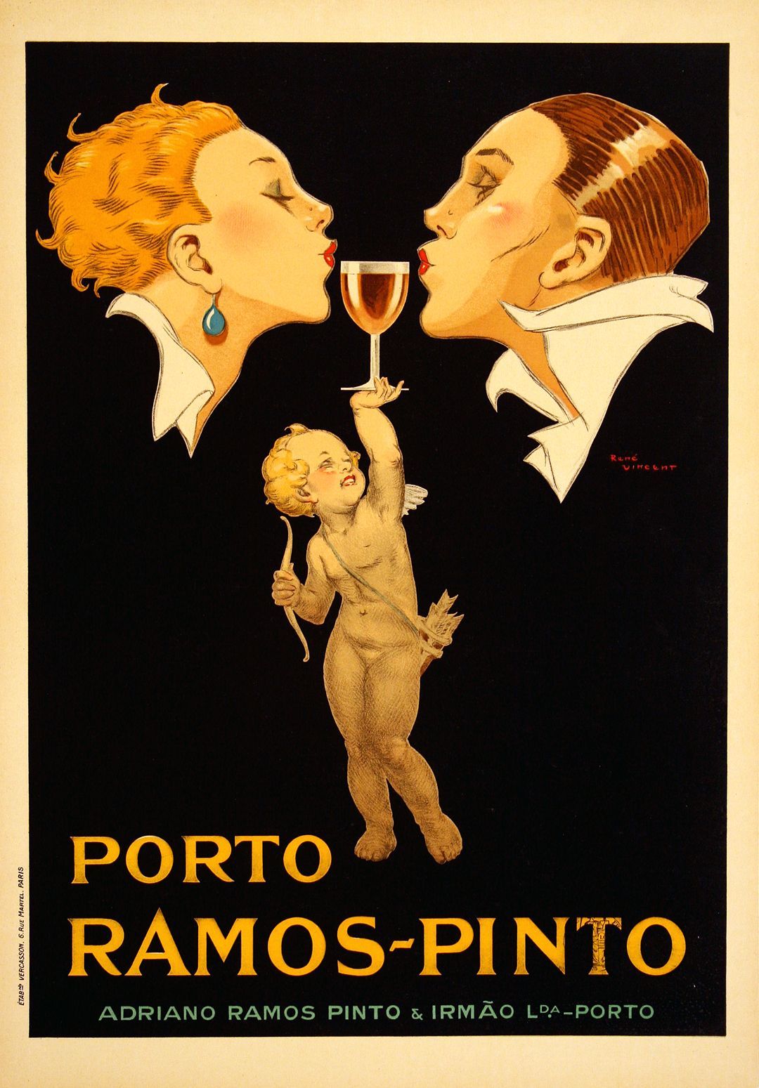 Original Porto Ramos Vintage Poster by Rene Vincent C1920