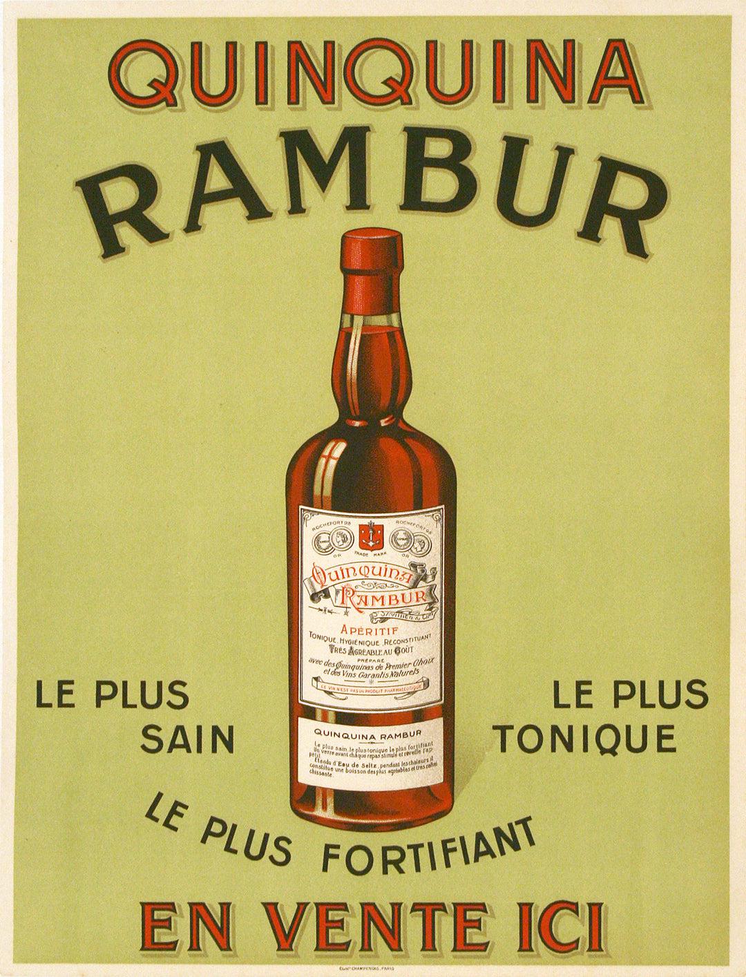 Original Vintage Poster Quinquina Rambur c1920