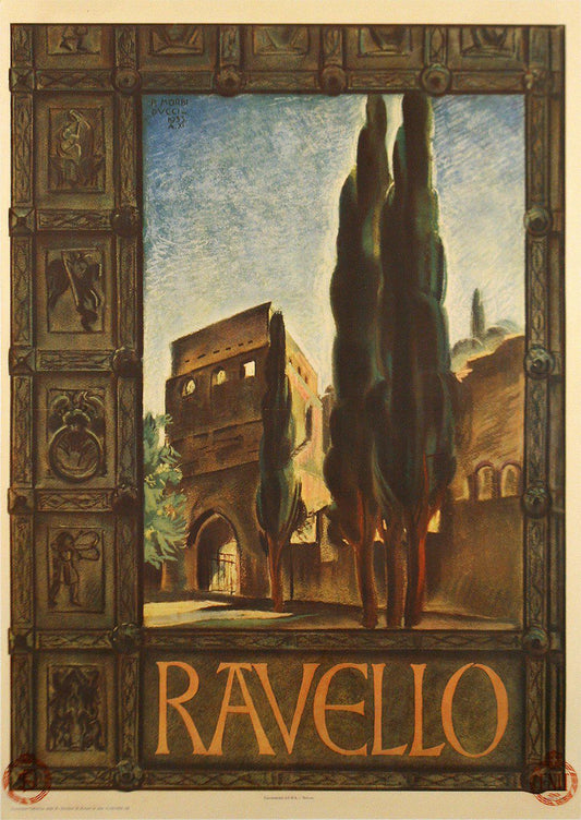 Original Vintage Italian Travel Poster Ravello by Publio Morbiducci 1933
