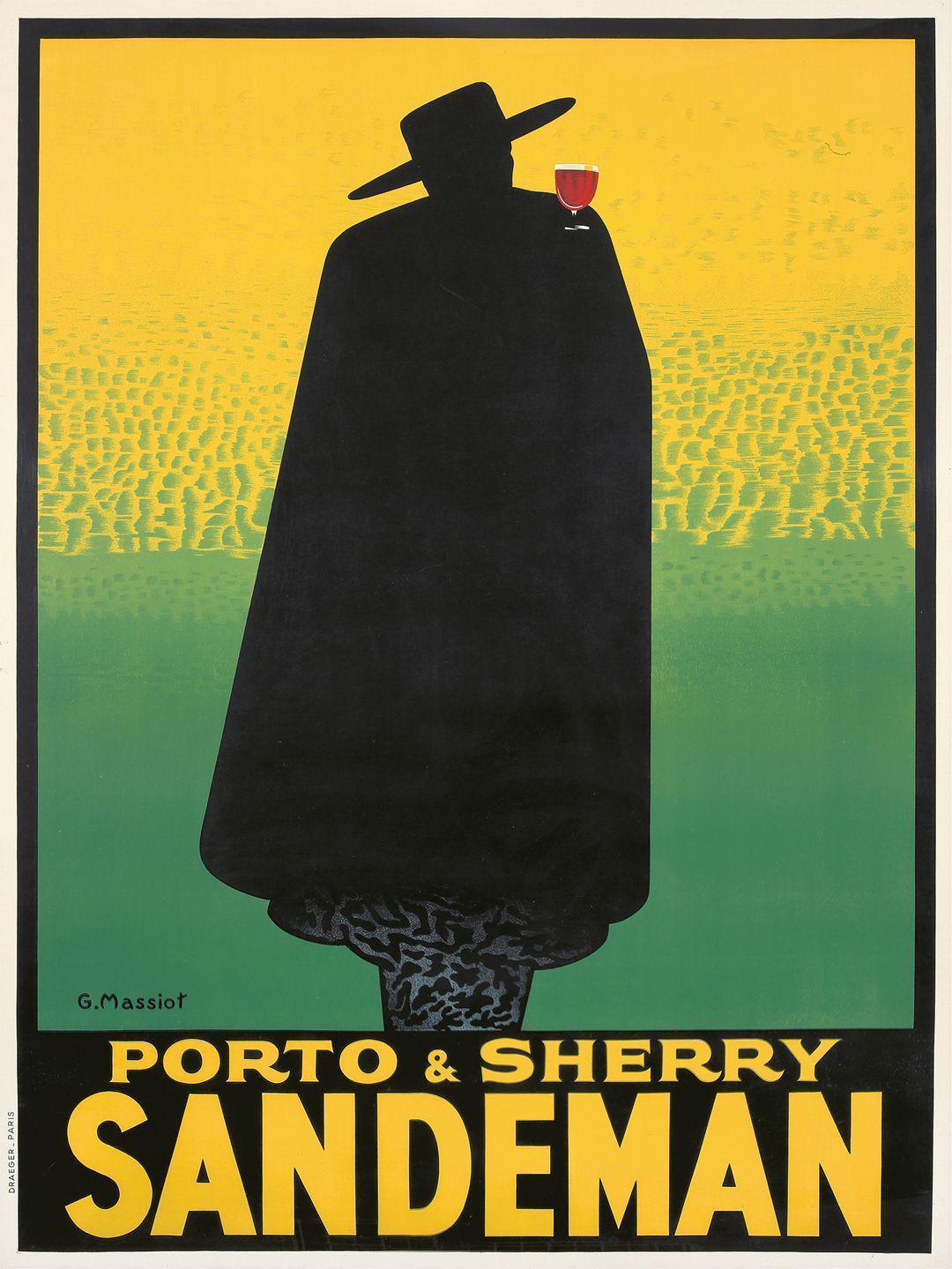 Original Sandeman Porto & Sherry Poster 1928 by G Massiot