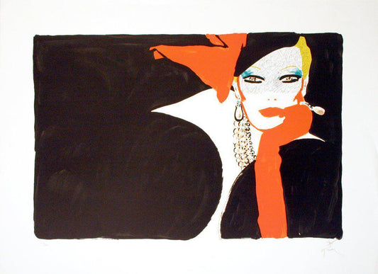 Rene Gruau Hand Signed and Numbered Print 1987 Seba