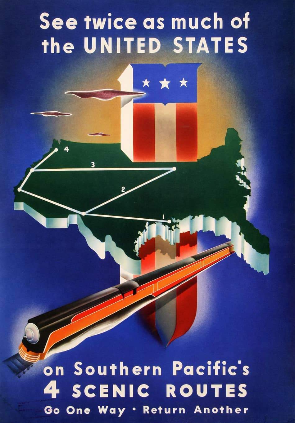 Southern Pacific Original 1938 Award Winning Poster by Stanley Brower