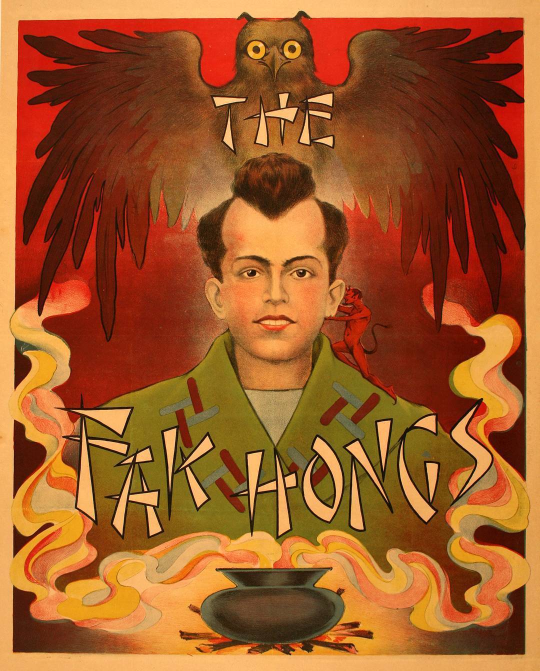 Original !930's Magic Poster - The Fak Hongs