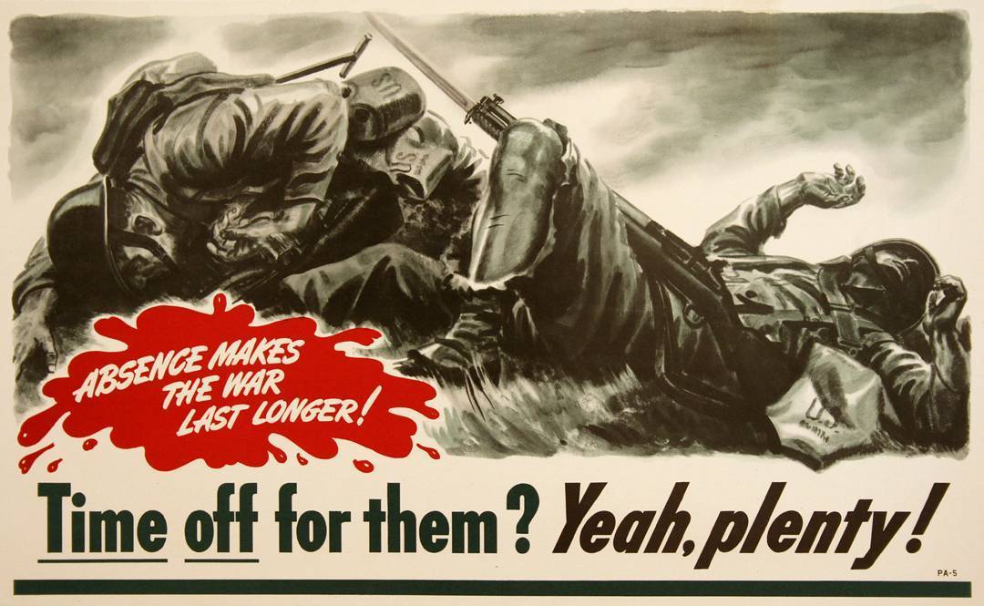 Original Vintage WWII Poster - Time Off for Them c1942