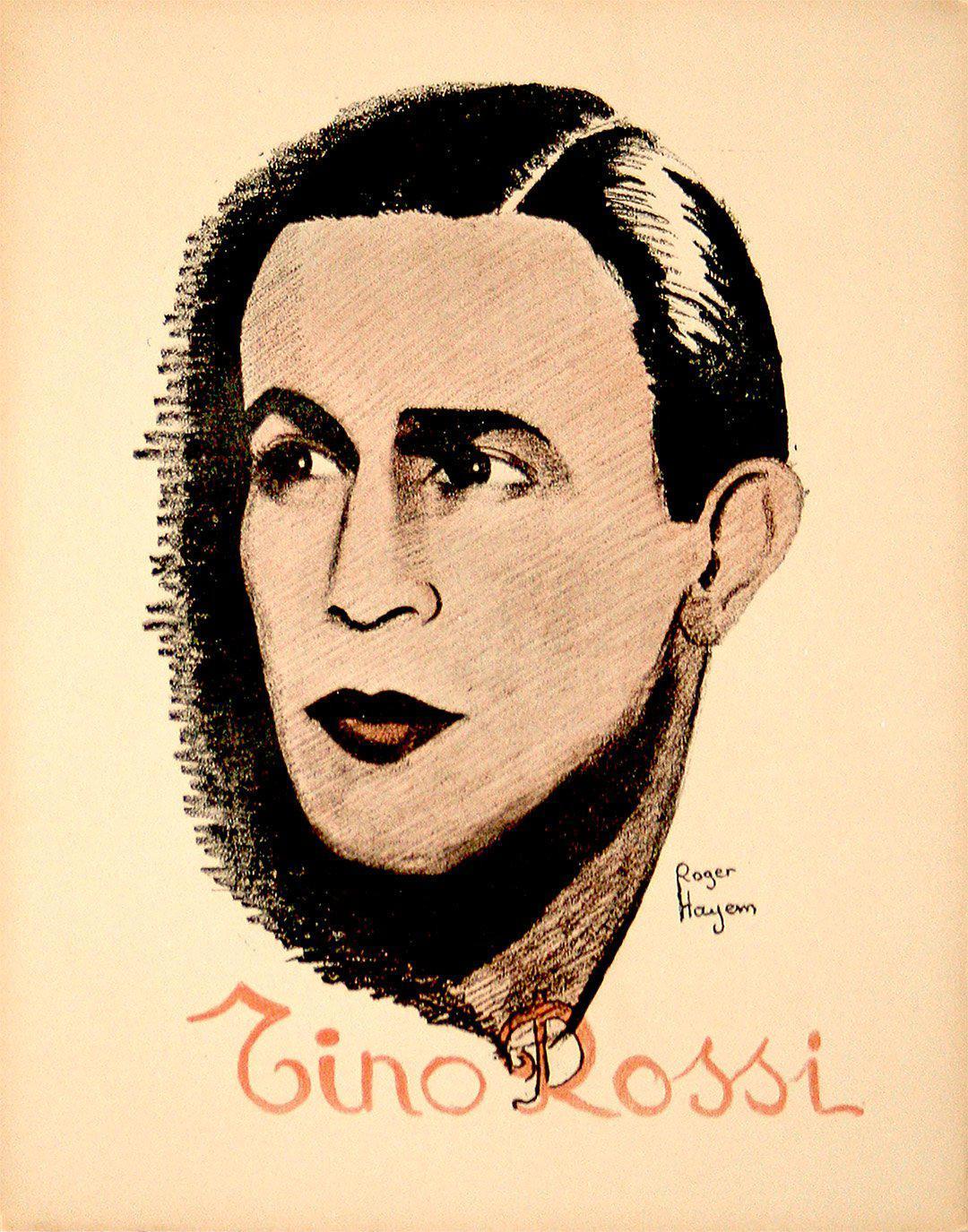 Tino Rossi Original Vintage French Music Poster c1935
