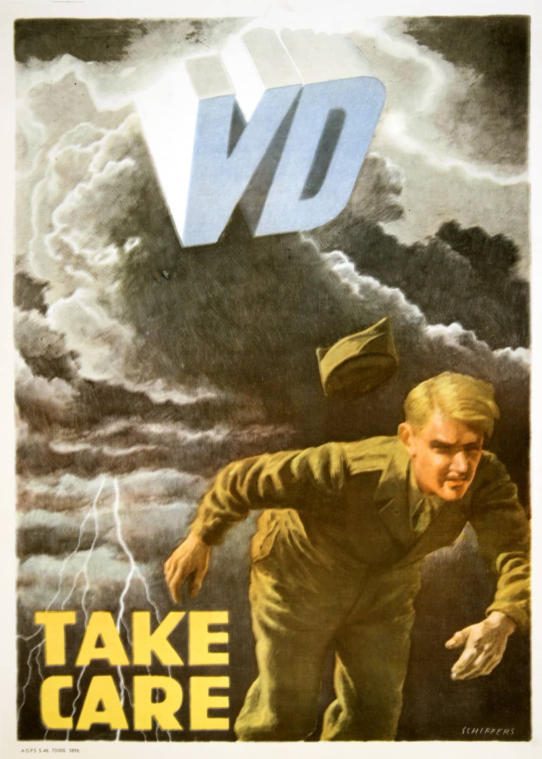 VD Take Care - Original World War II Poster by Franz Oswald Schiffers