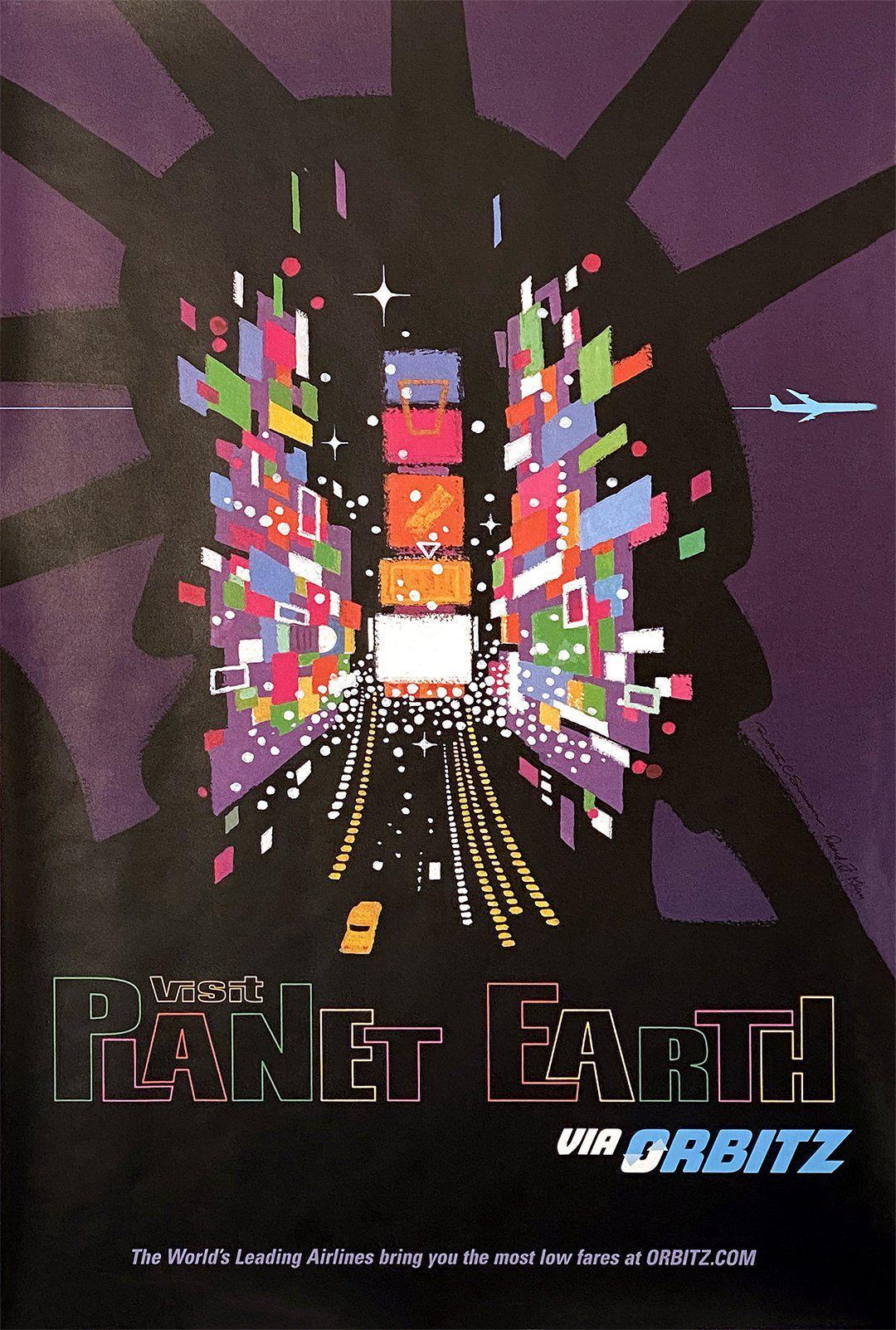 Visit Plant Earth via Orbitz - Times Square New York by David Klein & Robert Swanson Original Poster