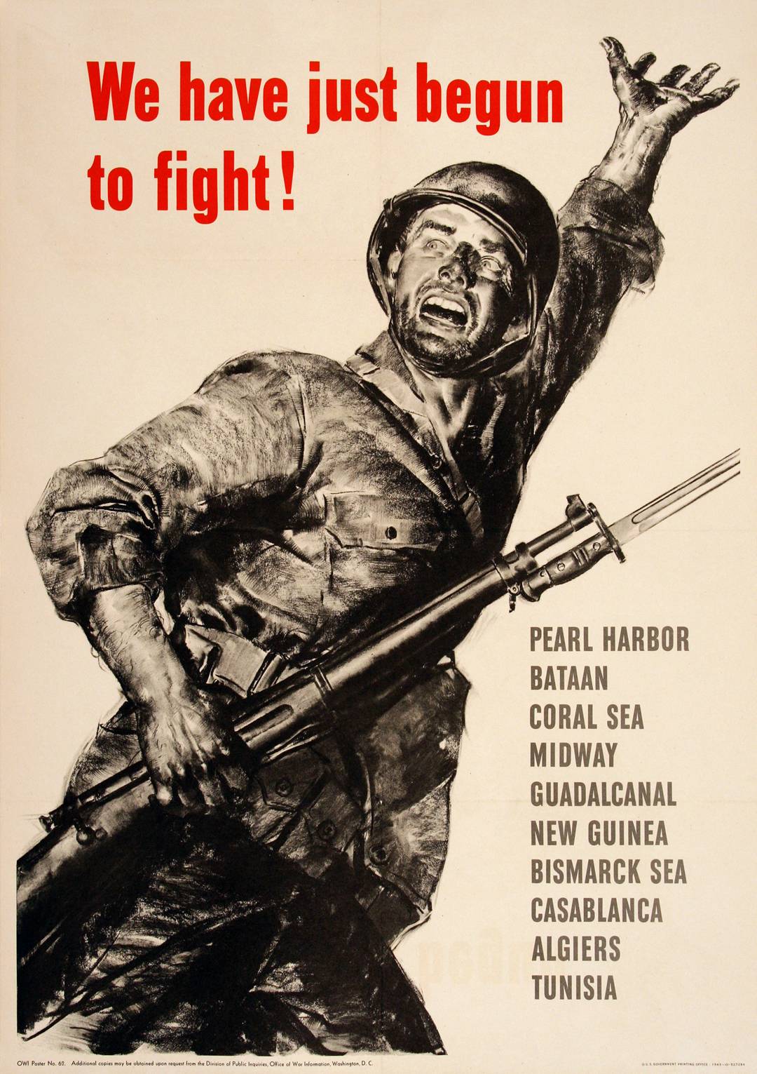 Original American WWII Poster - We Have Just Begun To Fight