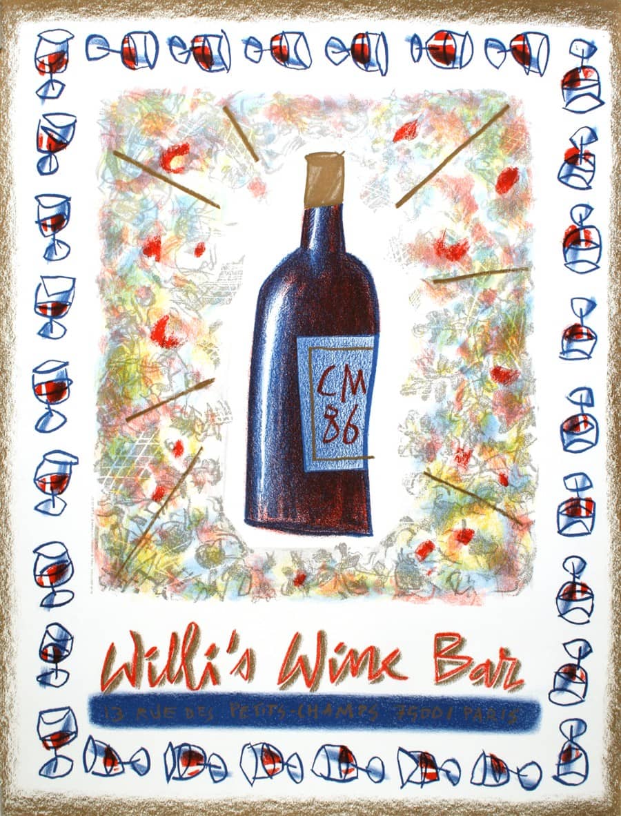 Willi’s Wine Bar Original Poster by Cathy Millette 1986