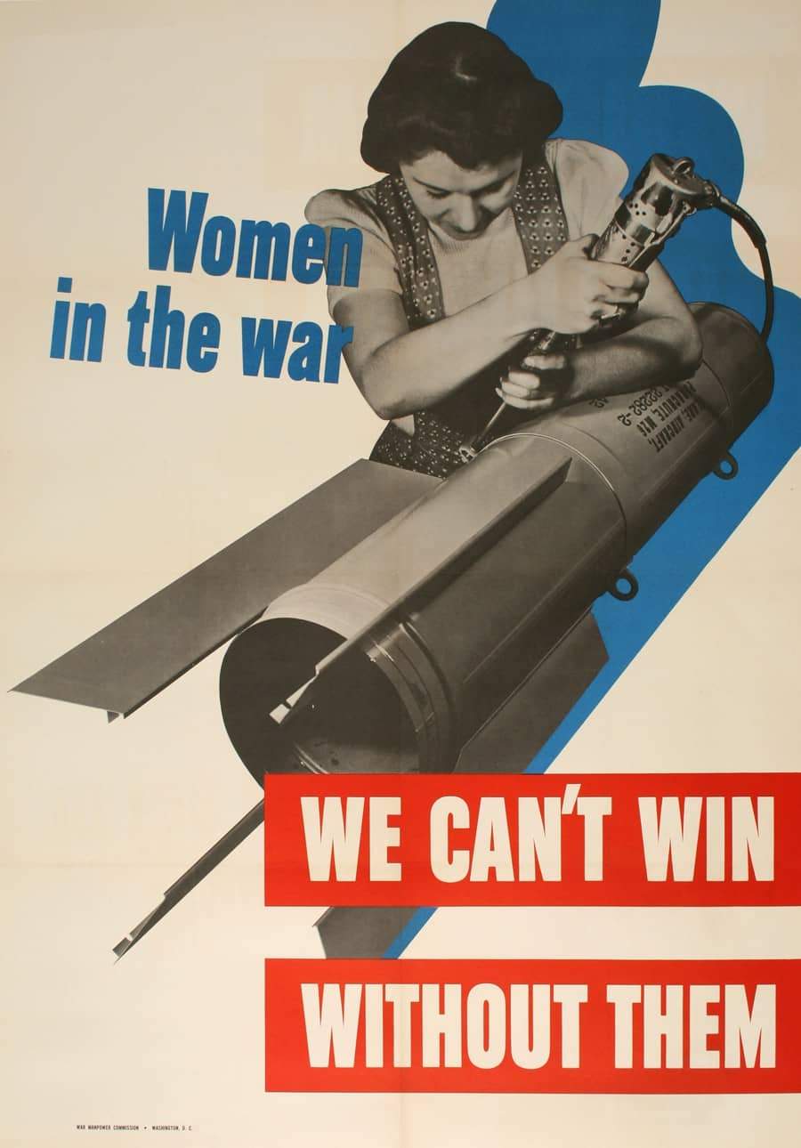 Original Vintage World War ll Poster - Women in the War