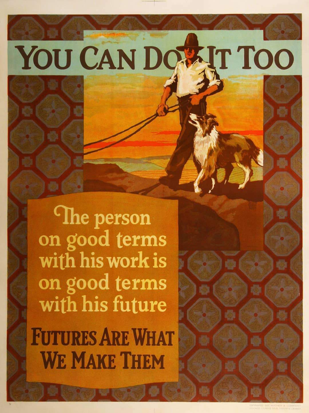 Original Mather Work Incentive Poster 1927 by Elmes - You Can Do It Too